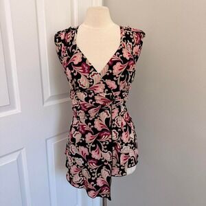 Y2K MULTICOLOR J.T.B. ABSTRACT PRINT ASYMMETRICAL TOP